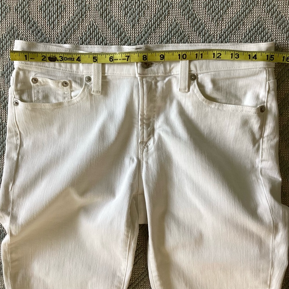 J. Crew Trademark Toothpick Skinny White Jeans Size 28 - Picture 6 of 11
